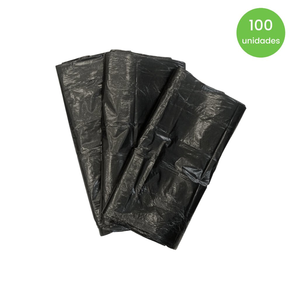 Saco de lixo 100 litros Preto Ordem 18 Boca Larga Tono Vale com 100 unidades - e - dona