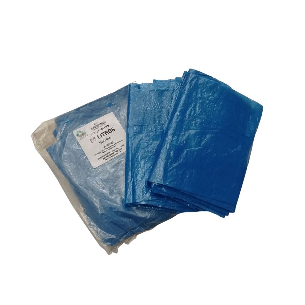 Saco de lixo 20 litros Azul Tono Vale com 100 unidades - e - dona