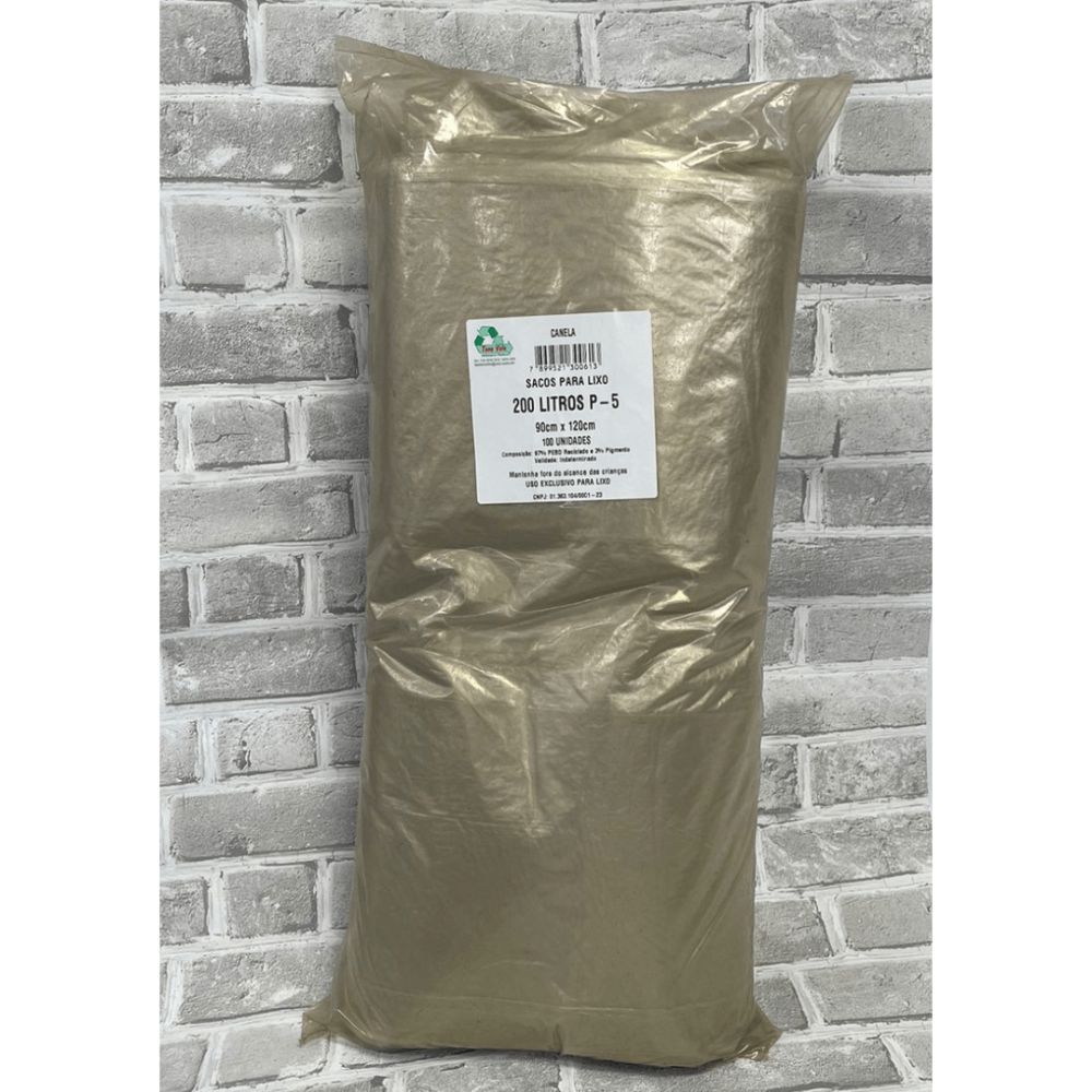 Saco de lixo 200 litros Canela P5 Tono Vale com 100 unidades - e - dona