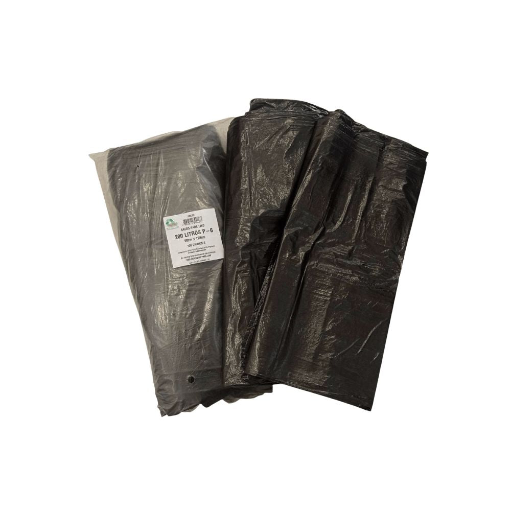 Saco de lixo 200 litros Preto P6 Tono Vale com 100 unidades - e - dona