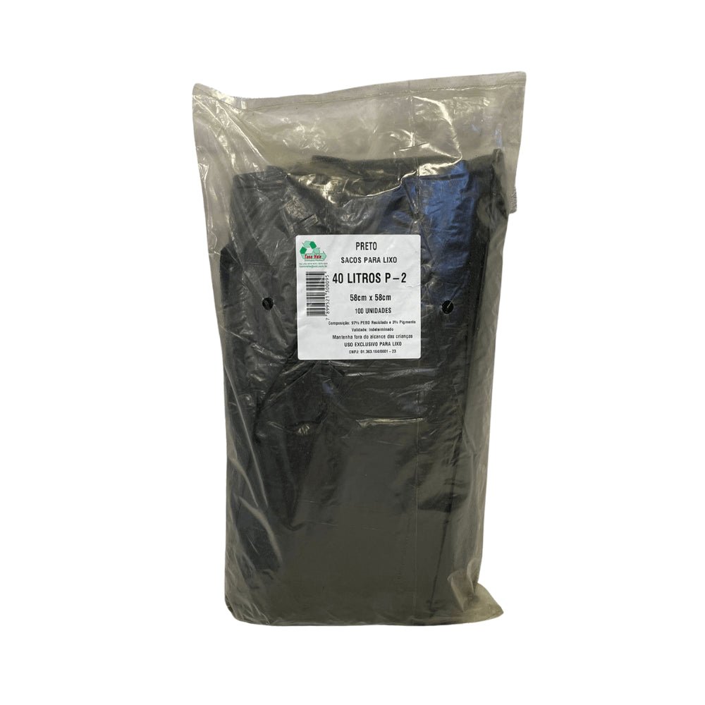 Saco de lixo 40 litros Preto P2 Tono Vale com 100 unidades - e - dona