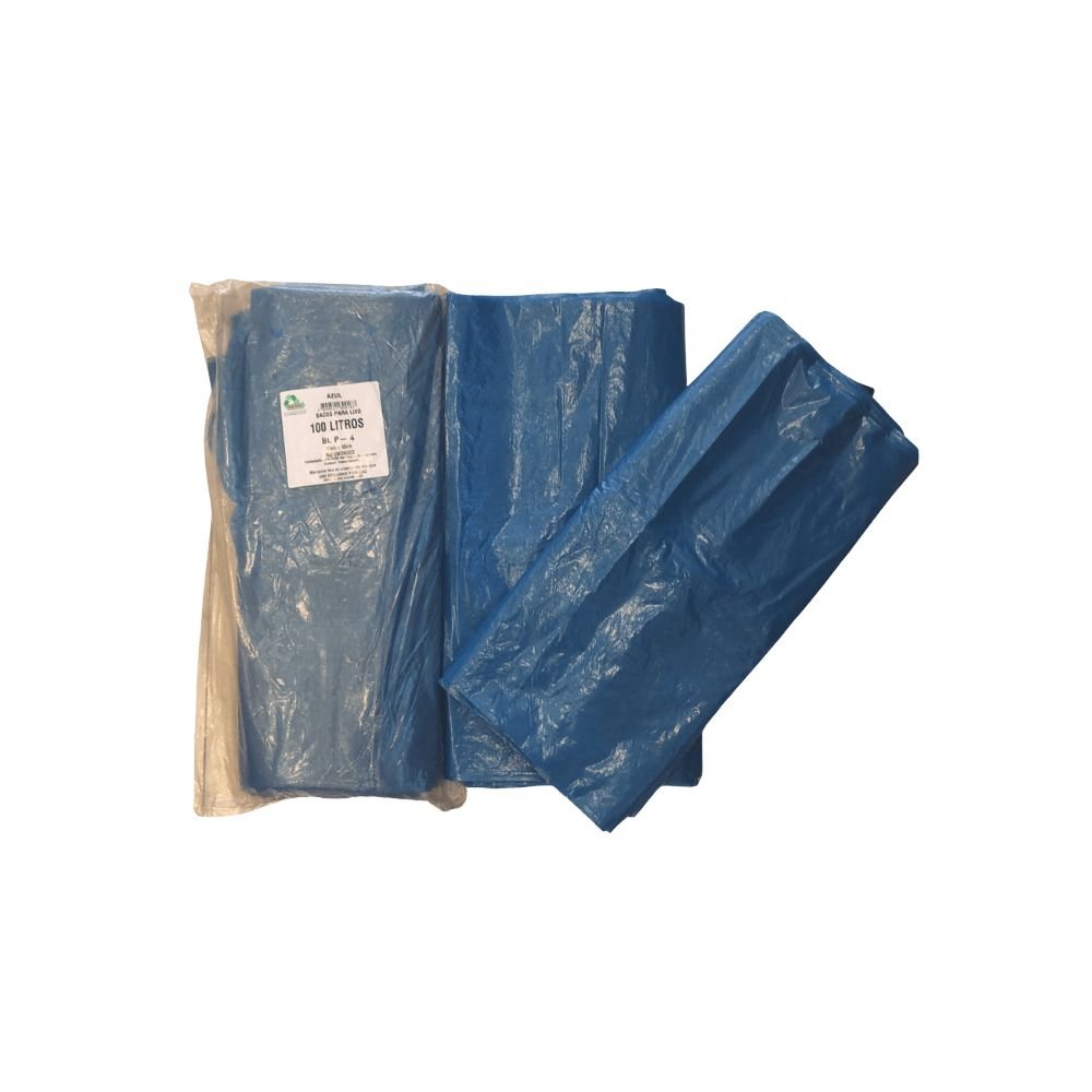 Saco de lixo Azul 100 litros P4 Tono Vale com 100 unidades - e - dona