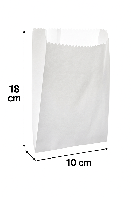 Saco de papel 1/2 kg para Lanche e Pipoca 10x18cm Cardoso com 500 unidades - e - dona