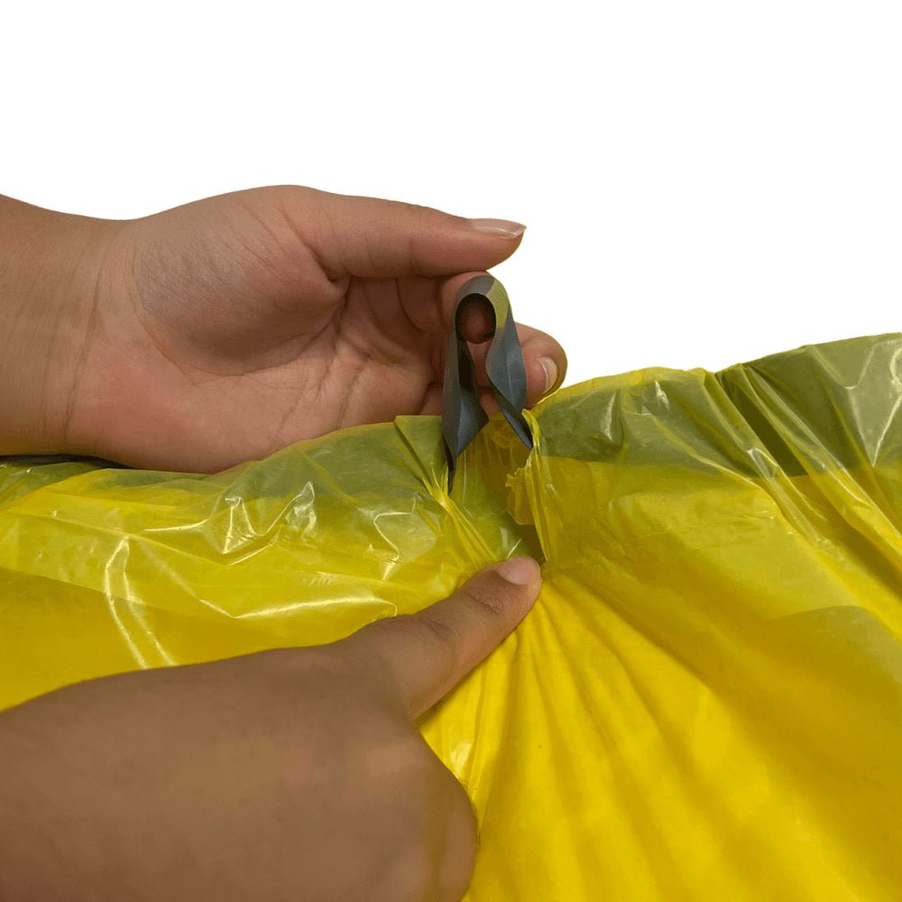 Saco Hamper Amarelo 110 litros com fitilho Embalac com 50 unidades - e - dona