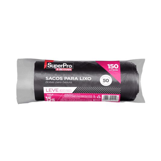 Saco P/ Lixo 150L Preto c/50 unidades Bettanin - e - dona