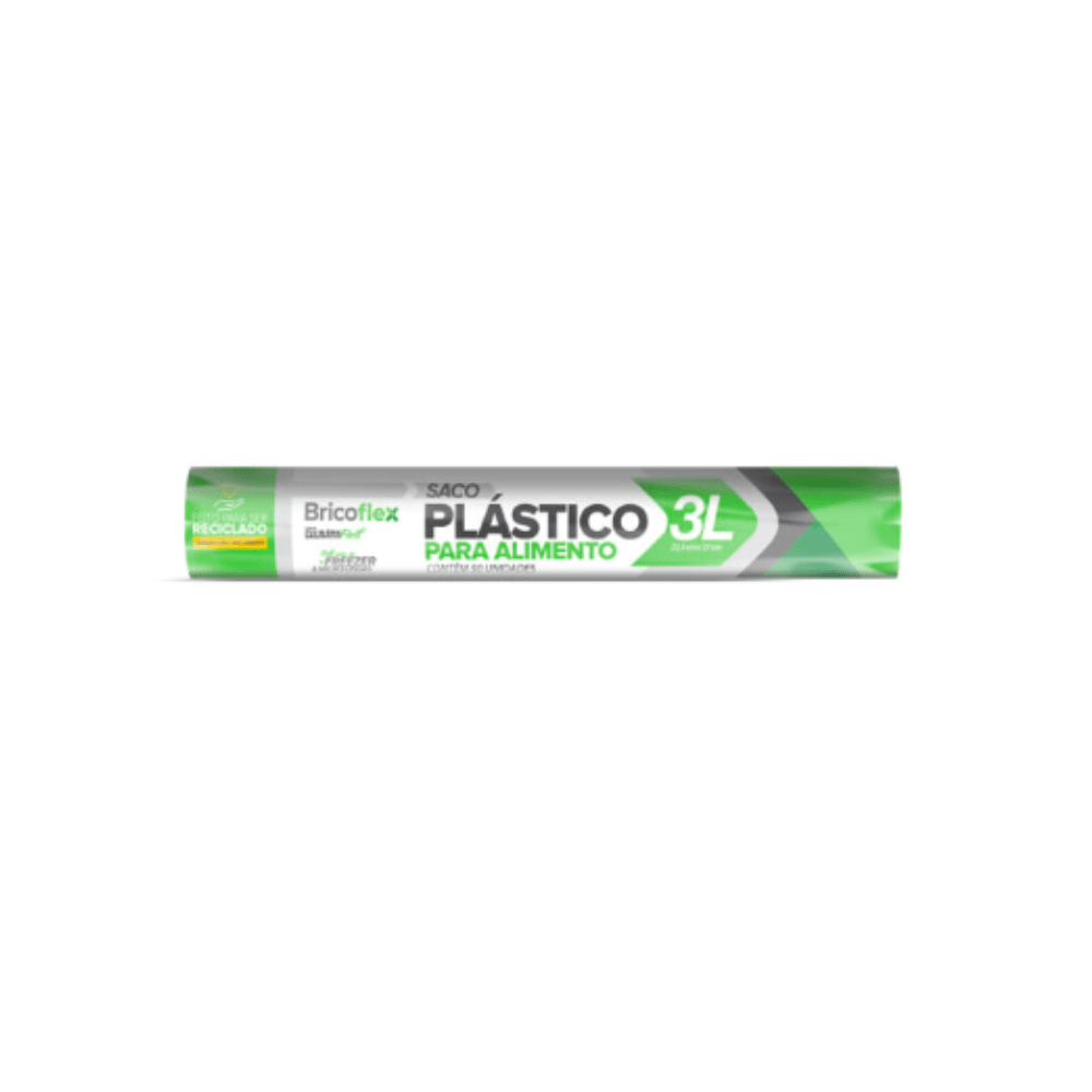 Saco Plástico Para Freezer 3 Litros Bricoflex - e - dona