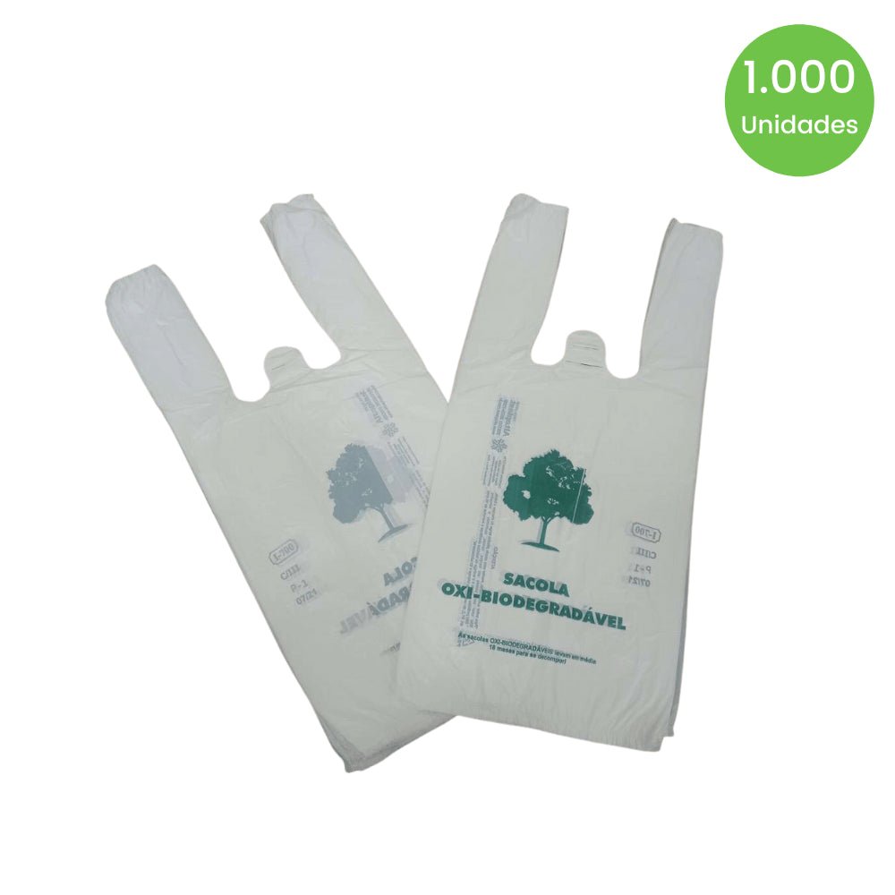 Sacola Oxi - Biodegradável Impressa 30x40 Altaplast com 1.000 unidades - e - dona