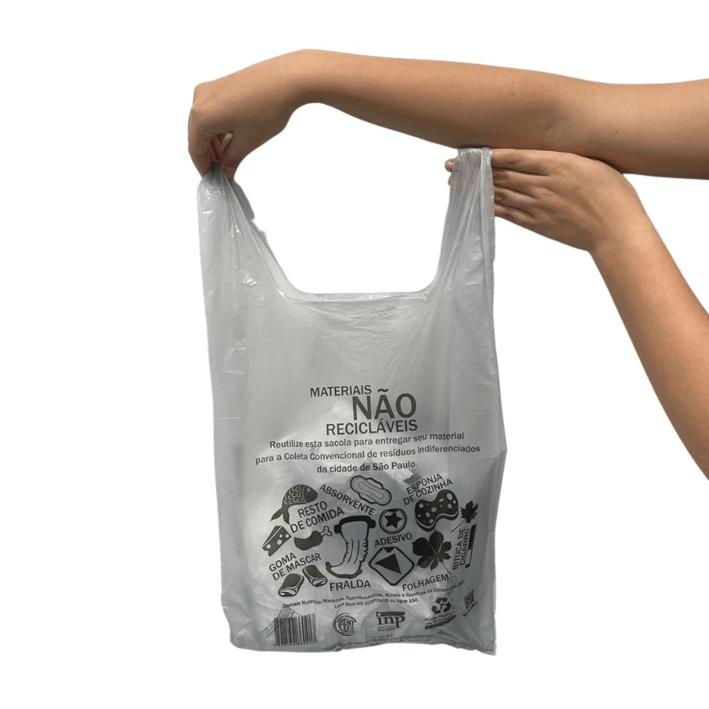Sacola Plástica Padrão Prefeitura Cinza 48x55cm Altaplast com 500 unidades - e - dona