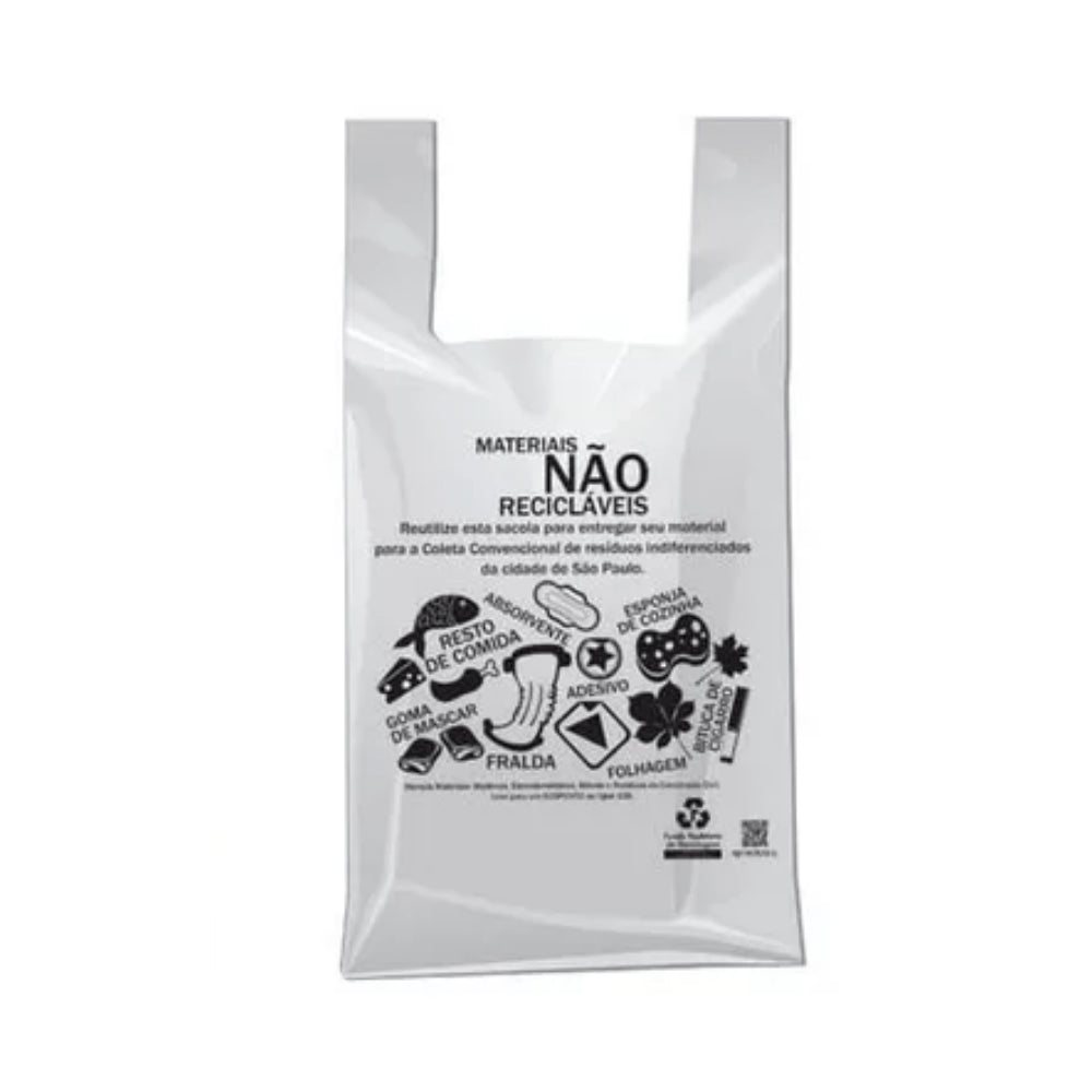 Sacola Plástica Padrão Prefeitura Cinza 48x55cm Altaplast com 500 unidades - e - dona