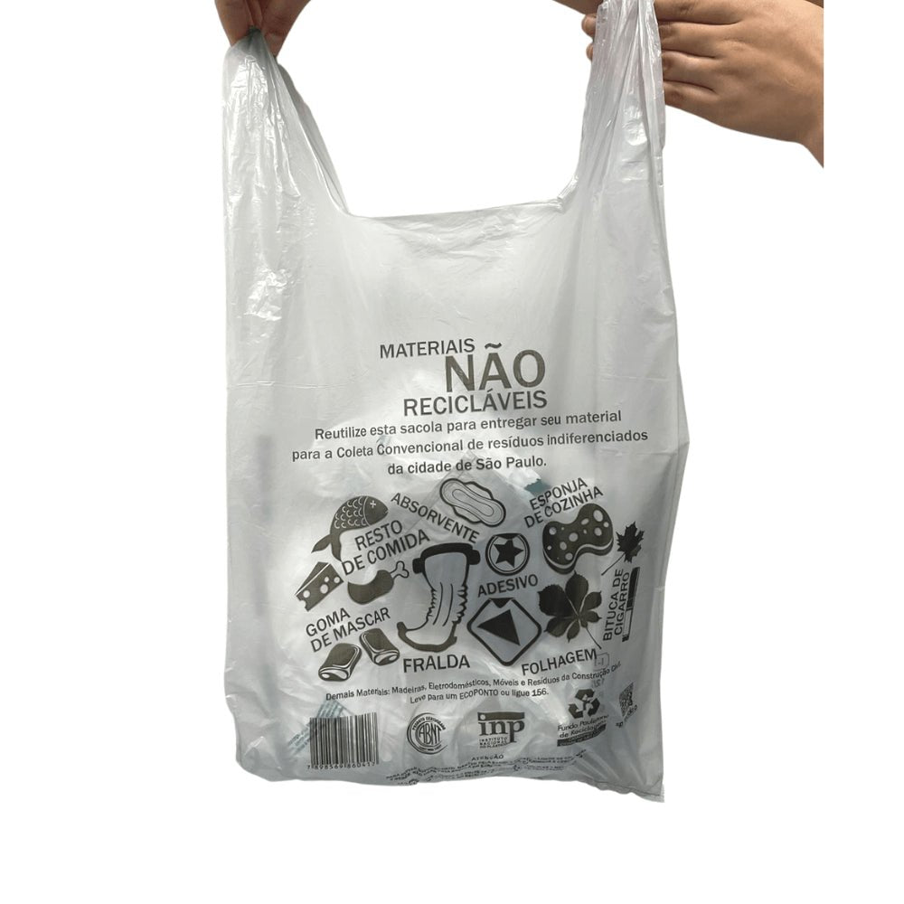 Sacola Plástica Padrão Prefeitura Cinza 48x55cm Altaplast com 500 unidades - e - dona