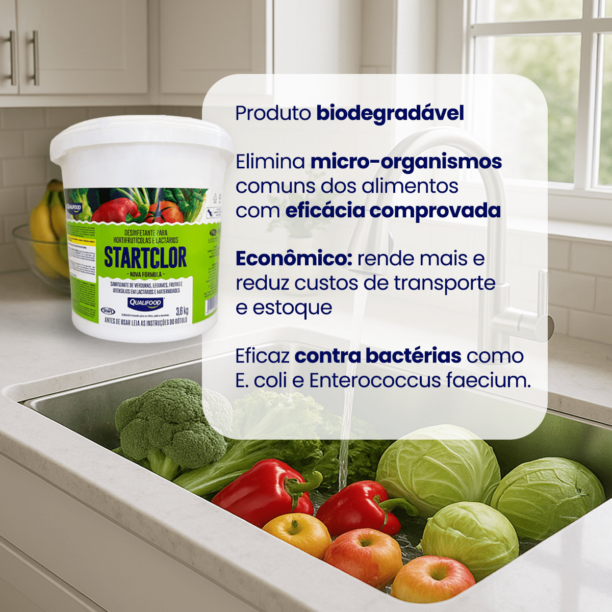 Sanitizante de Frutas e Verduras Startclor 3,6Kg - e - dona