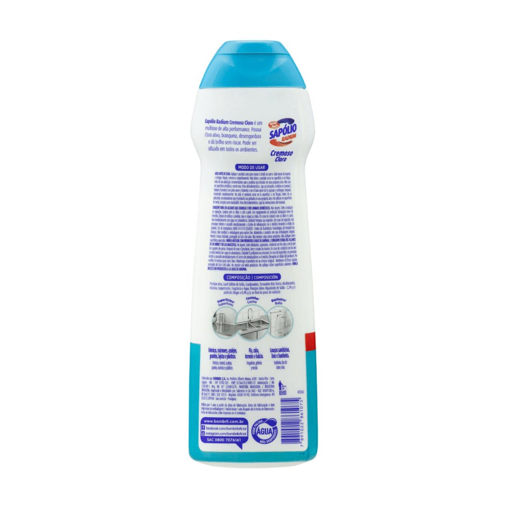 Sapólio Cremoso com Cloro Radium 250ml - e - dona