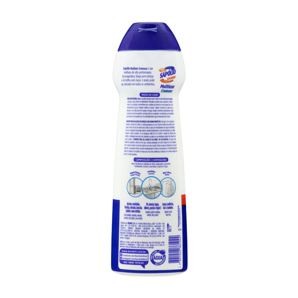 Sapólio Multiuso Cremoso Radium Clássico 250ml - e - dona