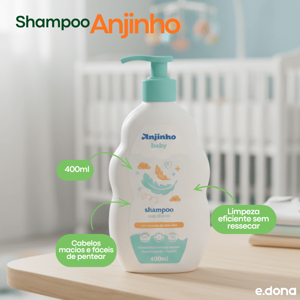 Shampoo 400ml Anjinho Baby - e - dona