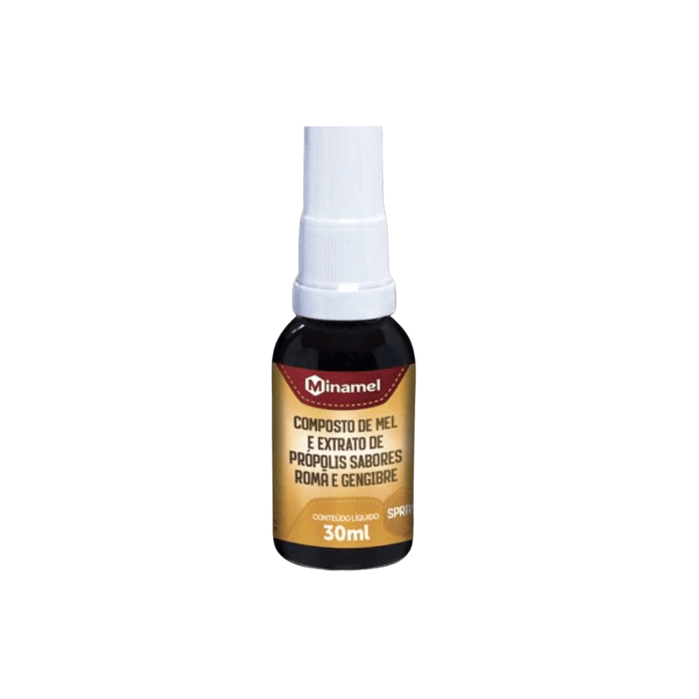 Spray de Própolis e Mel Romã e Gengibre 30ml Minamel - e - dona