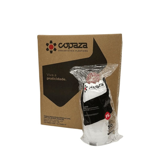 Tampa P08 para Copo 550/700/770 e pote 500/400/300 Translúcida com furo Copaza com 1.000 unidades - e - dona