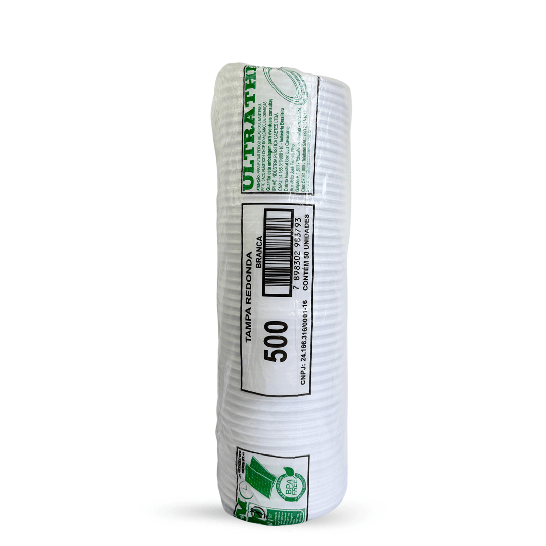 Tampa para Pote de Isopor 500ml Ultratherm com 50 unidades - e - dona
