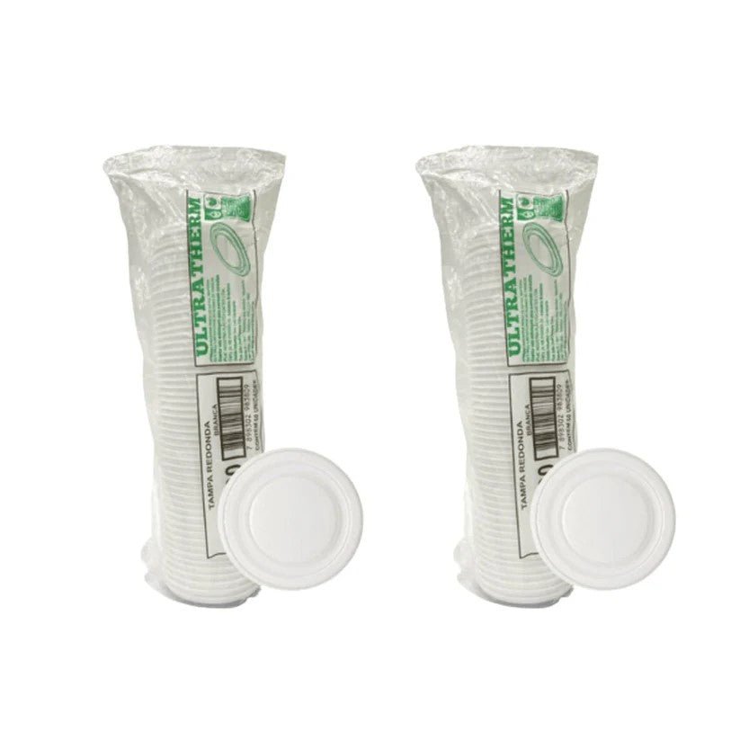 Tampa para Potes de isopor 200/300ml Ultratherm com 400 unidades - e - dona