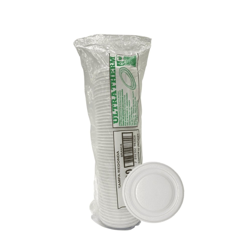 Tampa para Potes de isopor 200/300ml Ultratherm com 400 unidades - e - dona