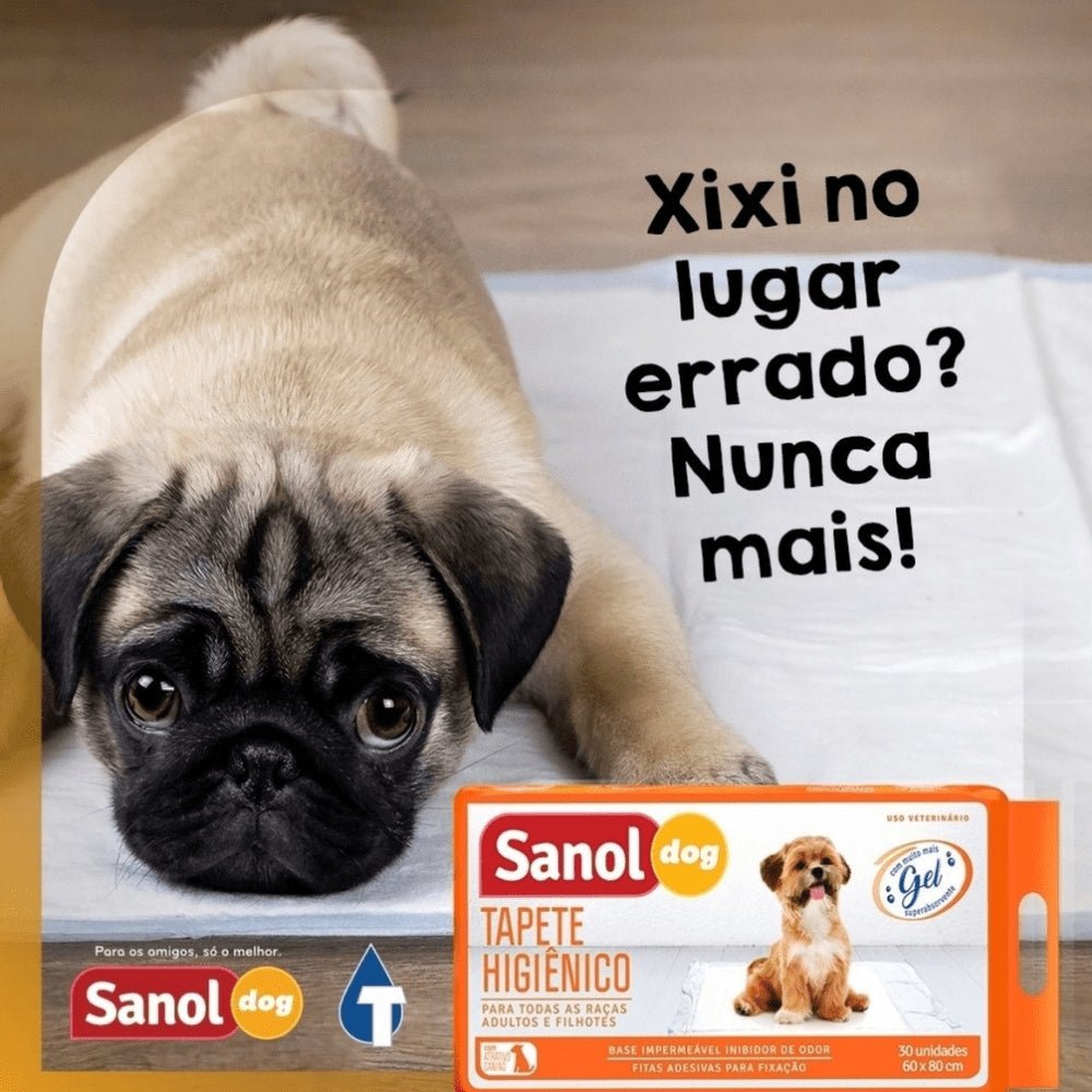 Tapete Higiênico Sanol Dog 60x80cm com 30 unidades - e - dona
