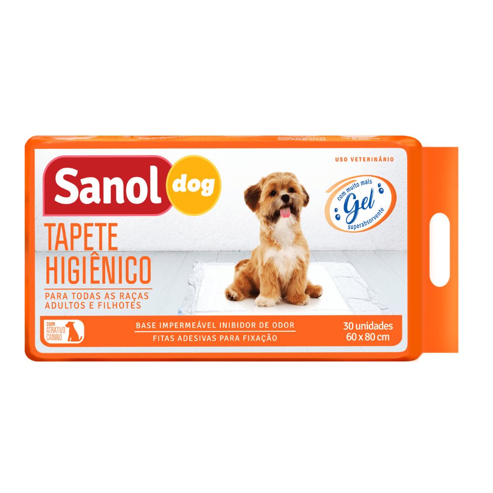 Tapete Higiênico Sanol Dog 60x80cm com 30 unidades - e - dona