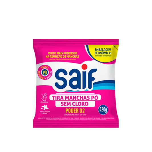 Tira Manchas Sem Cloro Poder O2 Refil Pó 420g Saif - e - dona