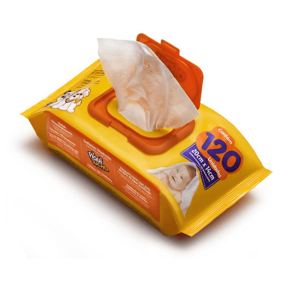 Toalha Umedecida Piquitinho Premium com 120 Unidades - e - dona