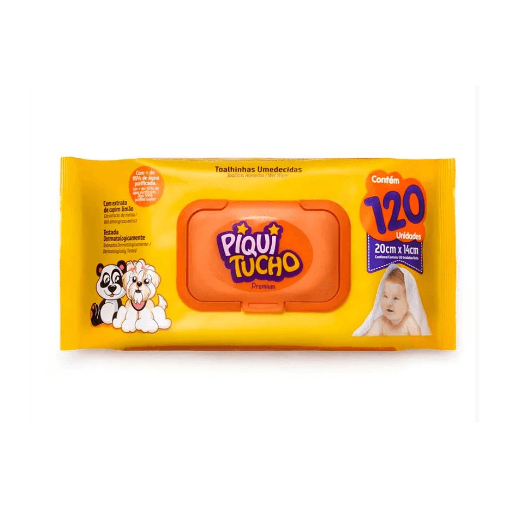 Toalha Umedecida Piquitinho Premium com 120 Unidades - e - dona