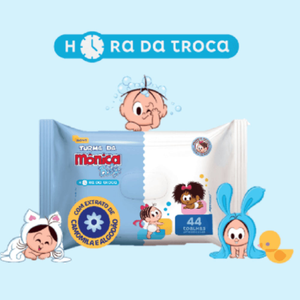 TOALHA UMEDECIDA TURMA DA MONICA C/44 C/44 - e - dona