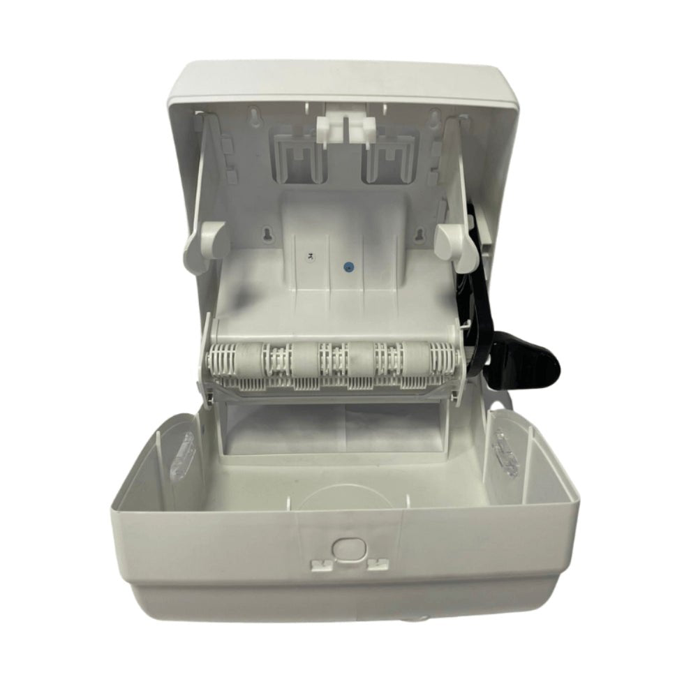 Toalheiro para Papel Bobina com Alavanca Branca Dropy Mazzo - e - dona