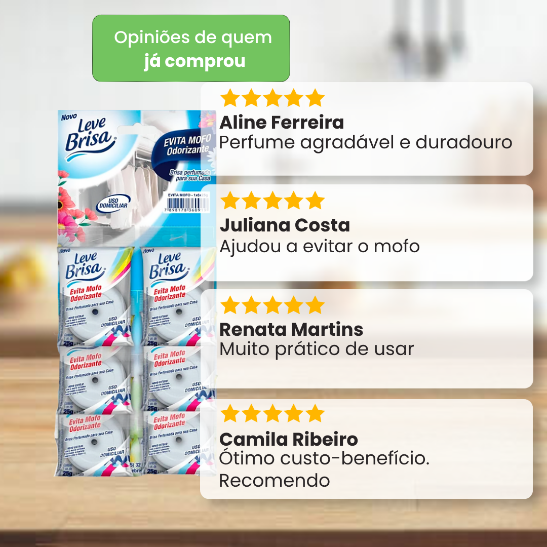 Pedra Evita Mofo Leve Brisa 25g (Kit com 6 Unidades)