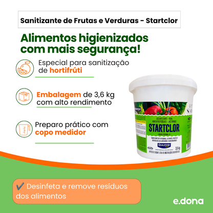 Sanitizante de Frutas e Verduras Startclor 3,6Kg