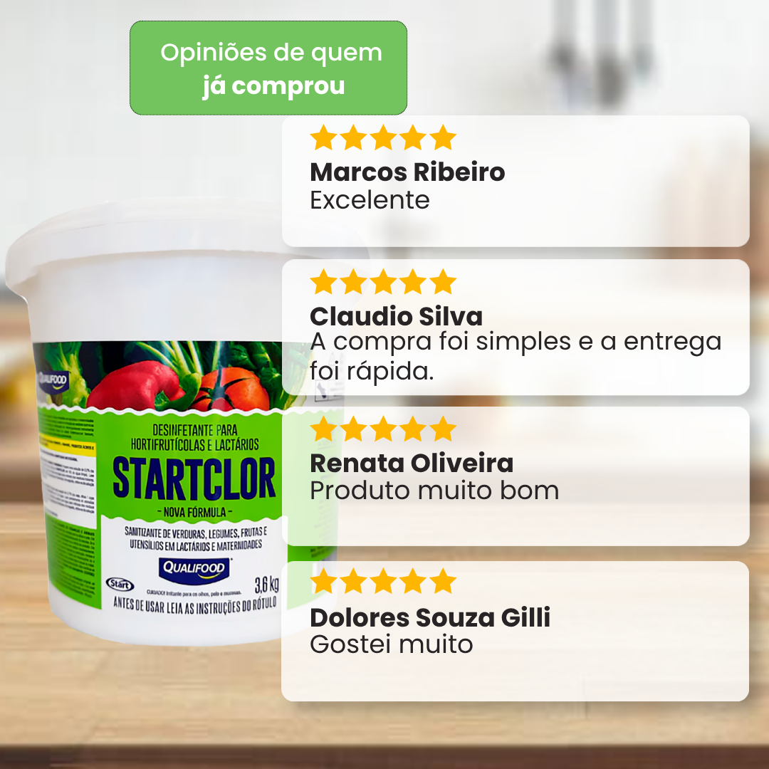 Sanitizante de Frutas e Verduras Startclor 3,6Kg