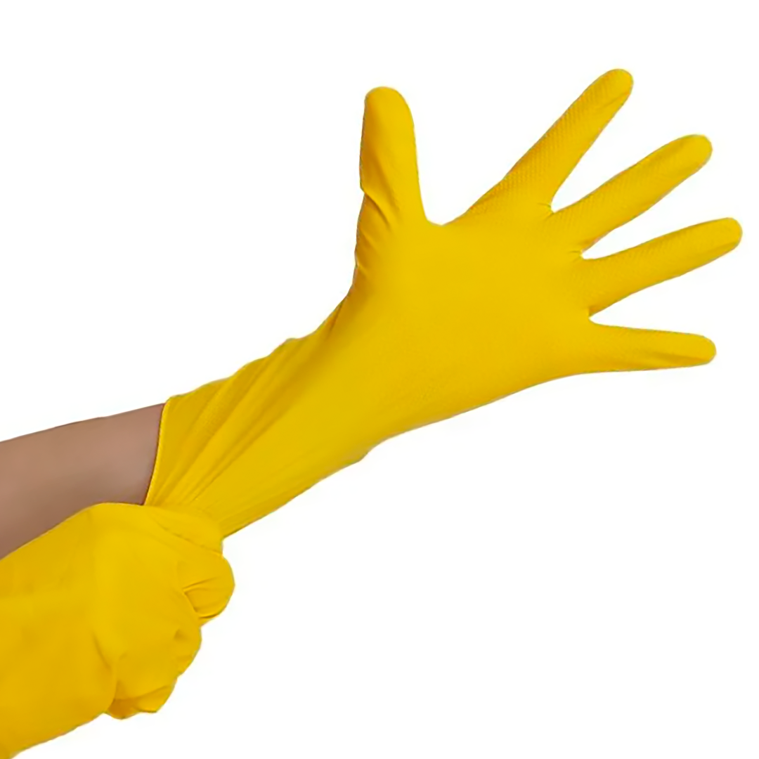 Luva de Látex Amarela M sem Pó MB Life