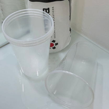 2 Pacotes de Copo 400ml Liso Translúcido Strong ABNT 2002 Copaza com 50 unidades - e - dona
