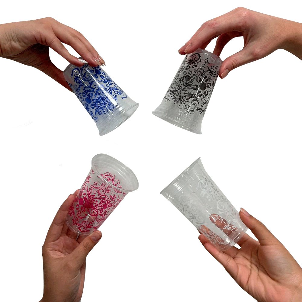 2 Pacotes de Copo de 300ml Arabesco PP Copaza com 50 unidades - Cores Sortidas - e - dona