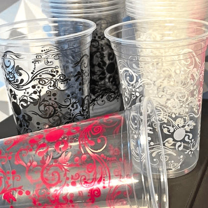 2 Pacotes de Copo de 300ml Arabesco PP Copaza com 50 unidades - Cores Sortidas - e - dona