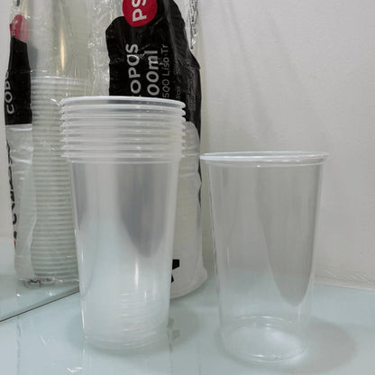 2 Pacotes de Copo de 500ml Liso Translúcido ABNT 2002 Copaza com 50 unidades - e - dona