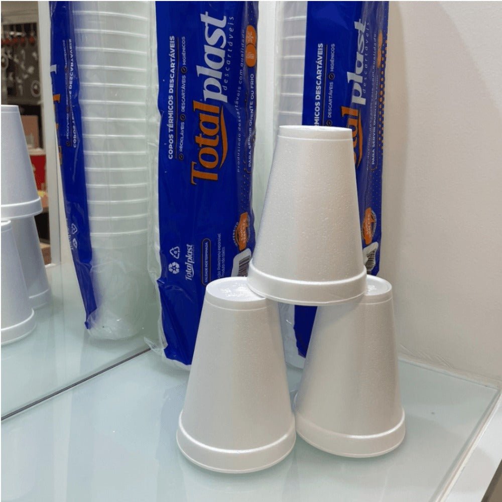 3 Pacotes de Copo de Isopor 300ml Totalplast com 20 unidades - e - dona