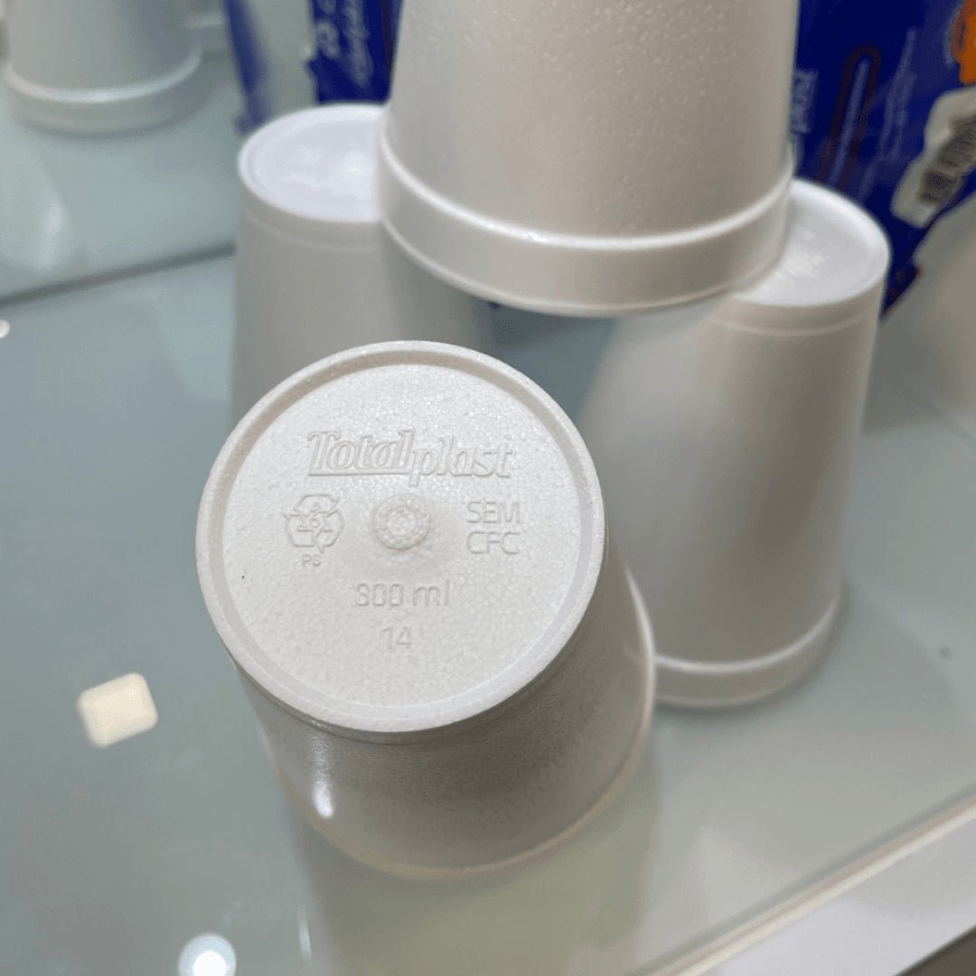 3 Pacotes de Copo de Isopor 300ml Totalplast com 20 unidades - e - dona