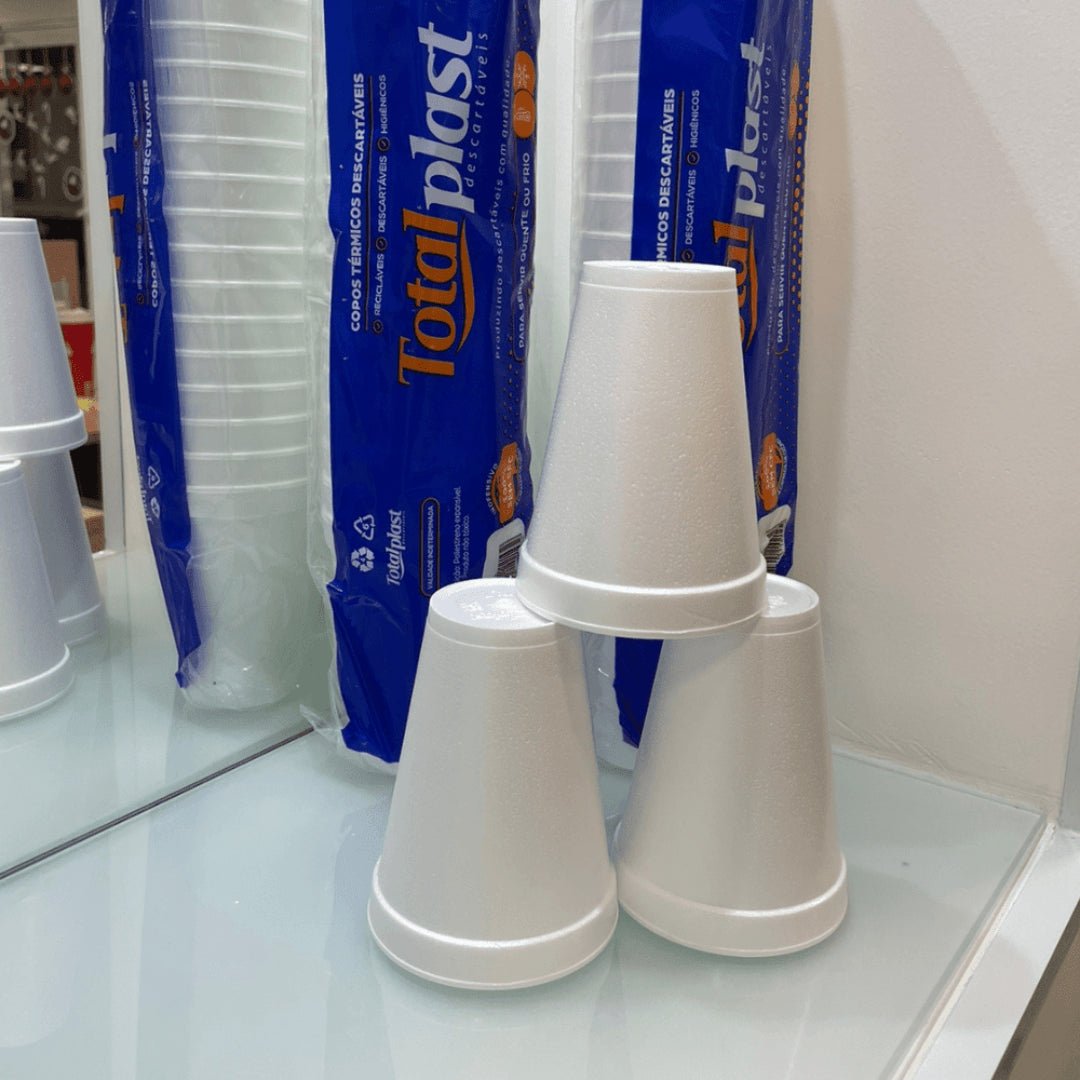 3 Pacotes de Copo de Isopor 300ml Totalplast com 20 unidades - e - dona