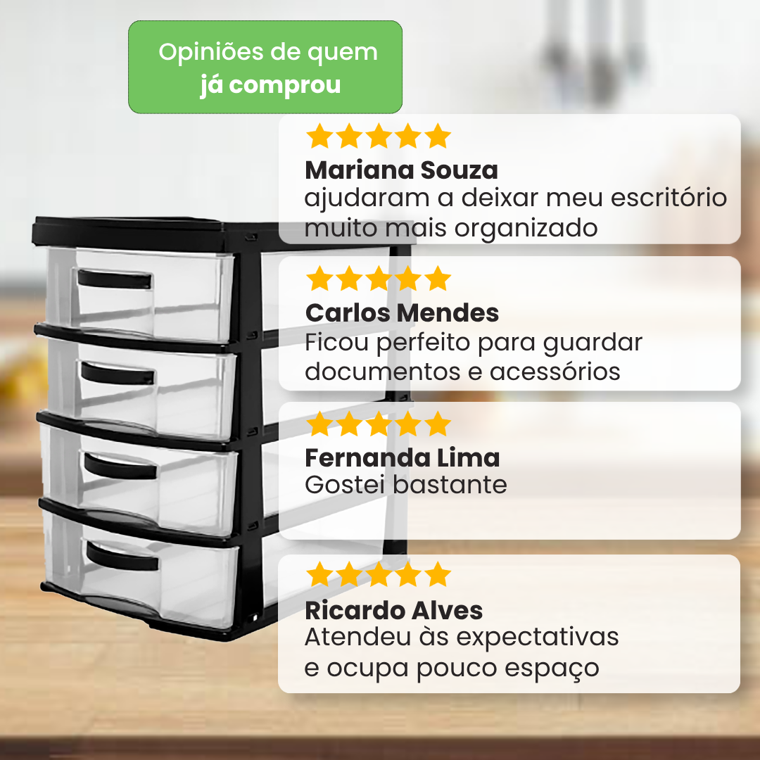 Gaveteiro Max Jaguar 4 Gavetas