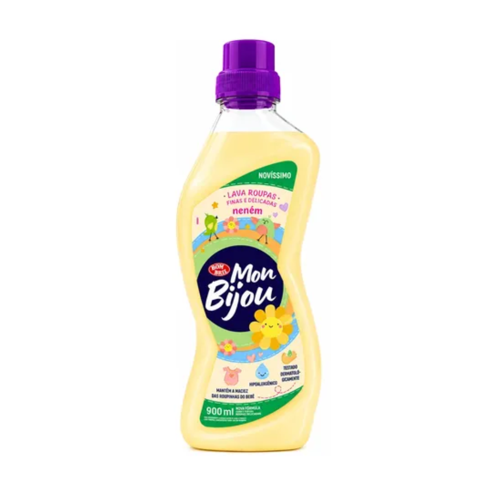 Lava Roupas Líquido Infantil 450ml Nenêm Mon Bijou