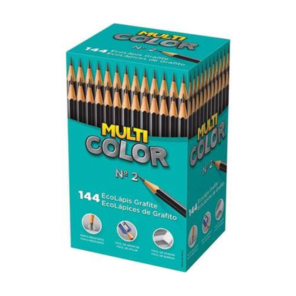 Lápis Preto N2 Multicolor Caixa com 144 Unidades