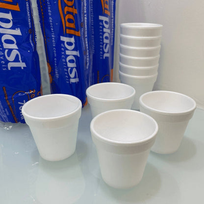 5 Pacotes de Copo de Isopor 70ml Totalplast com 20 unidades - e - dona