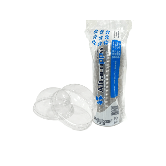 Tampa Bolha Sem Furo para Potes de 400ml, 440ml, 500ml e 550ml Altacoppo Pacote com 50 Unidades