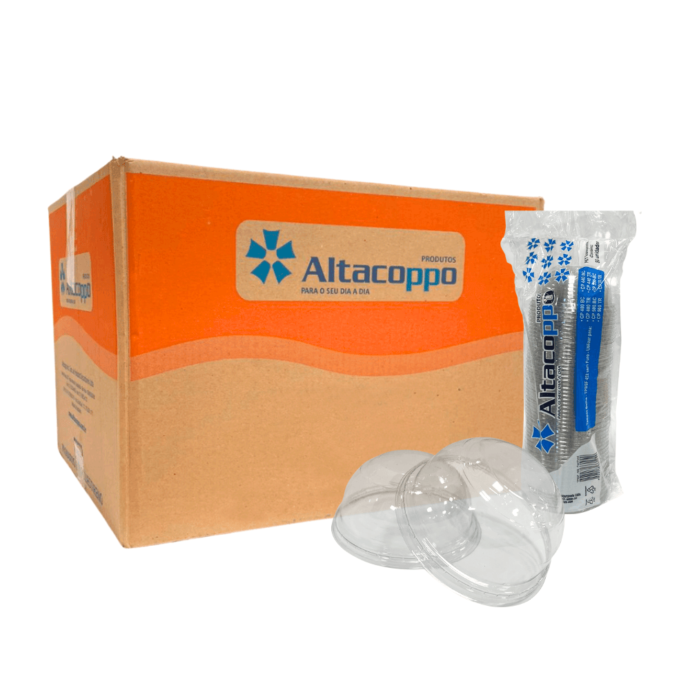 Tampa bolha sem furo para potes de 400ml, 440ml, 500ml e 550ml  Altacoppo com 1.000 unidades