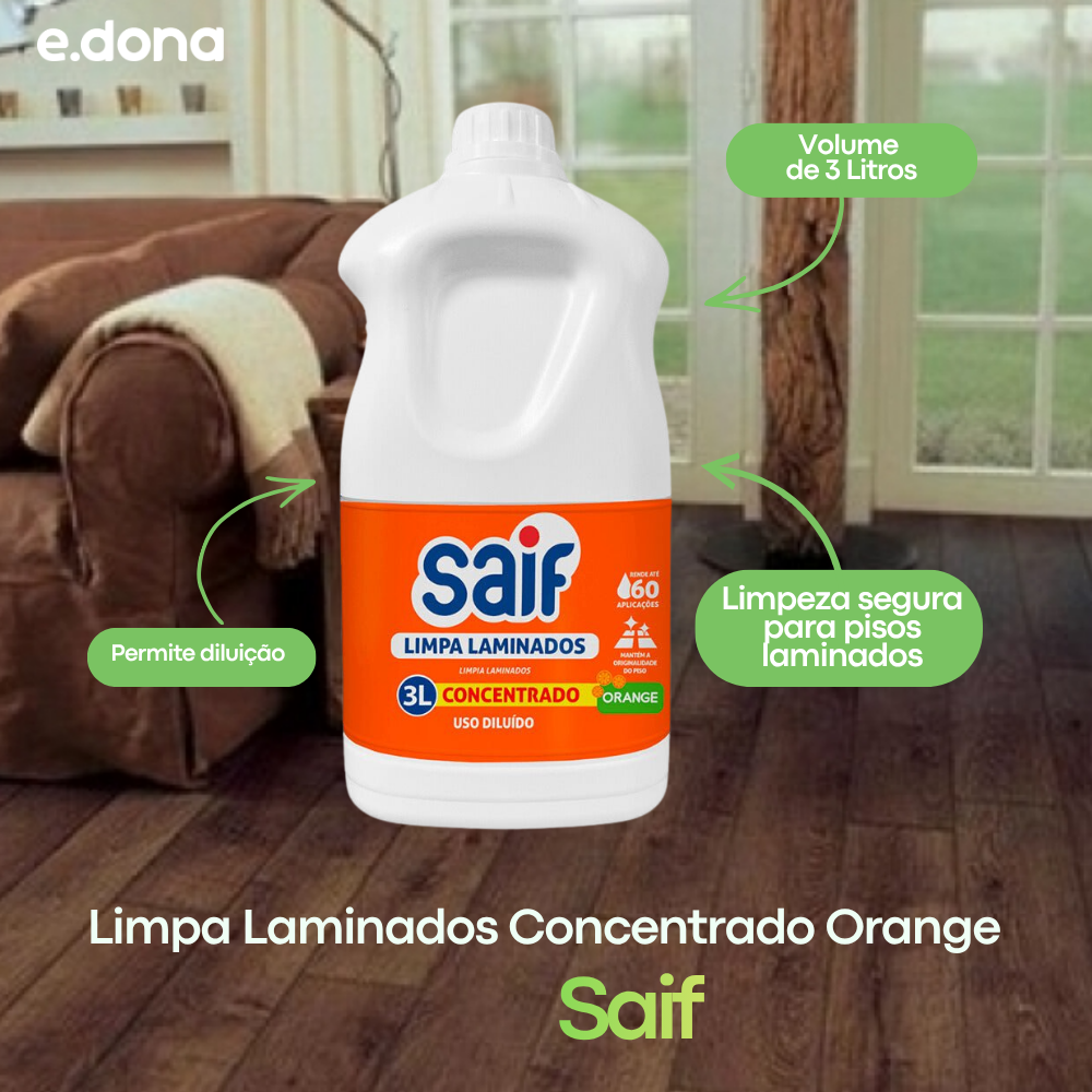 Limpa Laminados Concentrado Orange 3L Saif