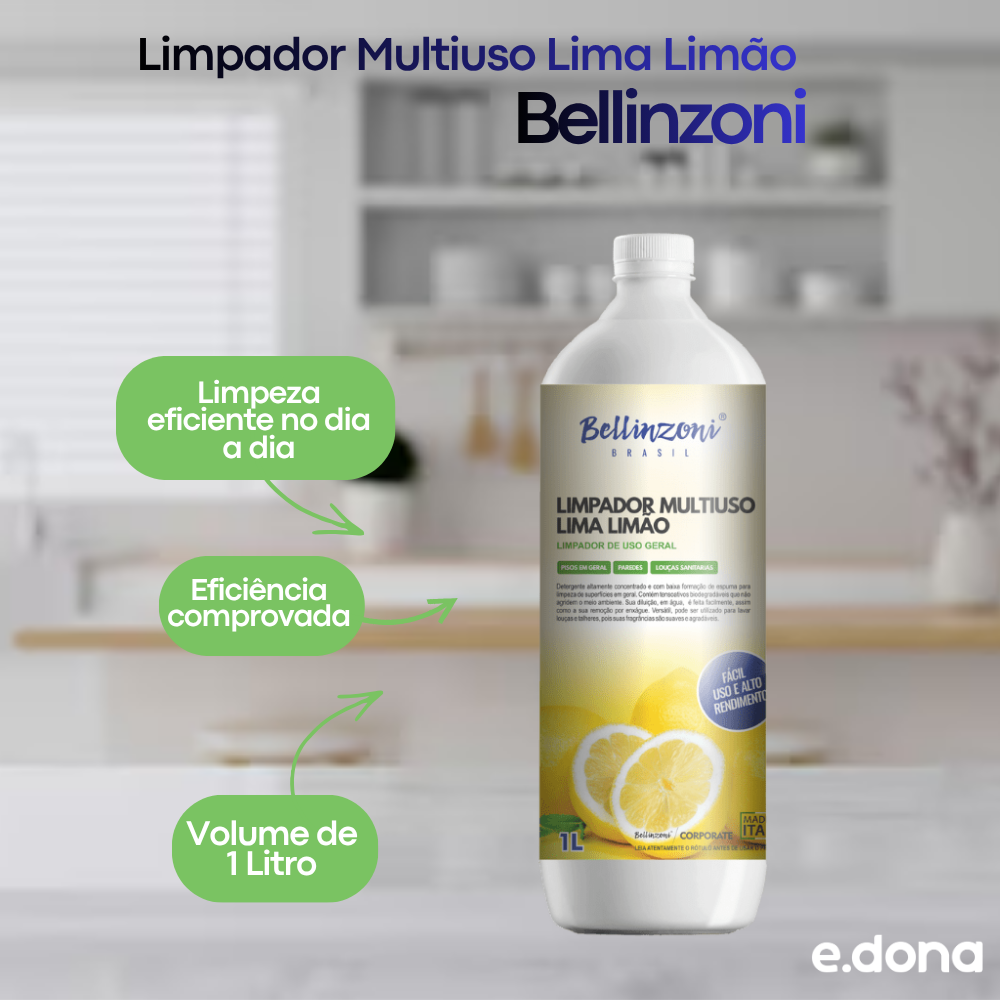 Limpador Multiuso 1L Lima Limão Bellinzoni