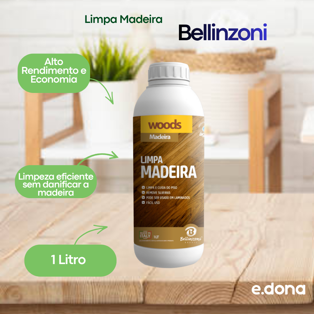Limpa Madeira 1L Woods Bellinzoni